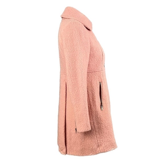 Guess Pink Double Breasted Bouclé Cutaway Coat - Size PXS - Picture 11 of 16